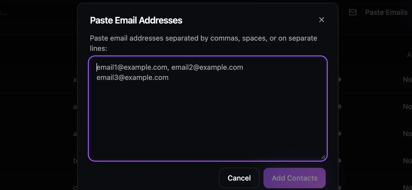 Contact Management Window